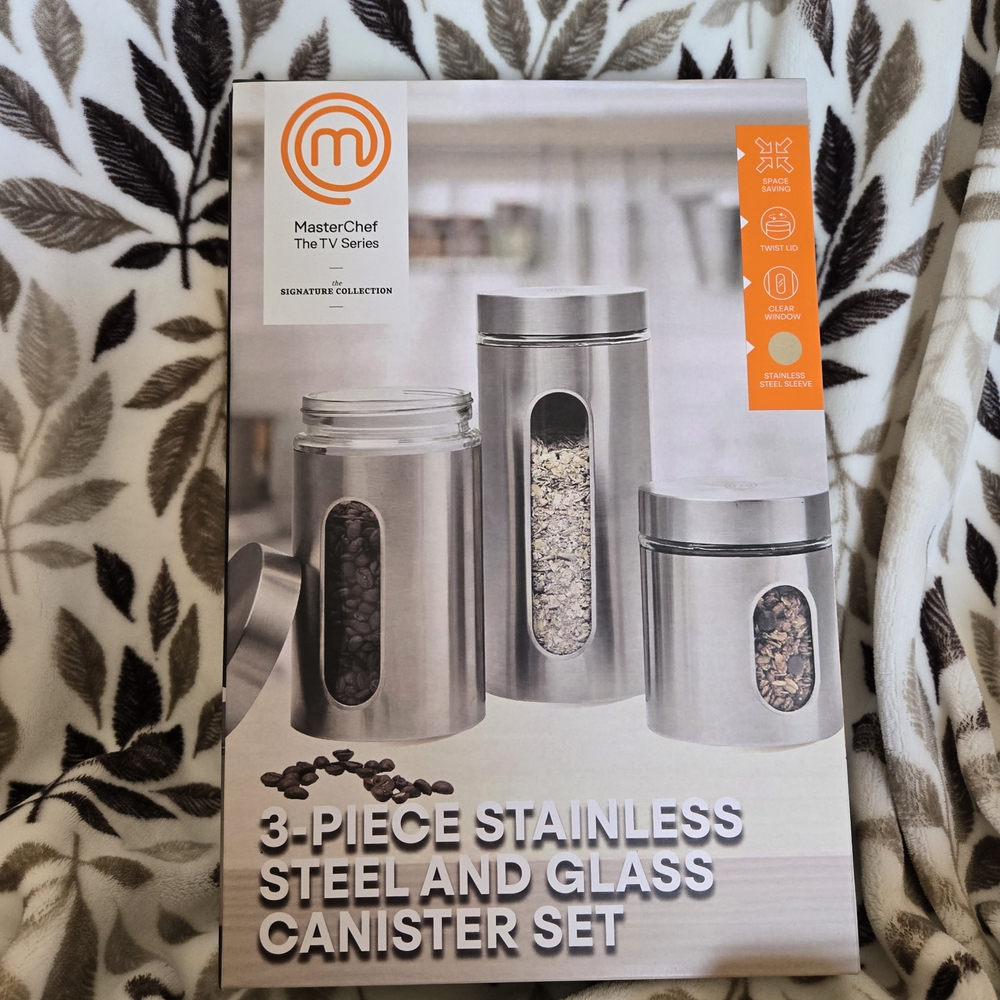 Stainless Steel and Glass Canister Set